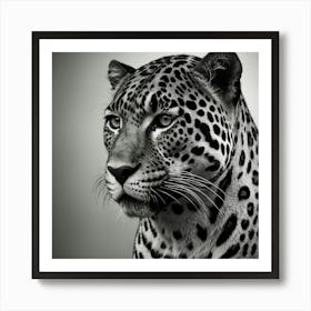 Portrait Of A Leopard Art Print