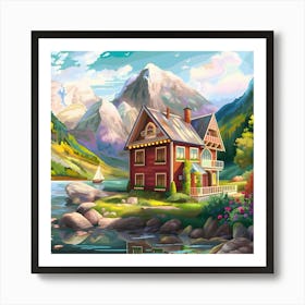 House By The Lake Art Print