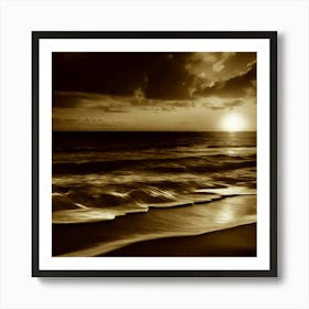 Sunset At The Beach 617 Art Print