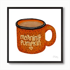 Pumpkin Cup Art Print