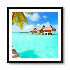 Tropical Beach Huts 5 Art Print