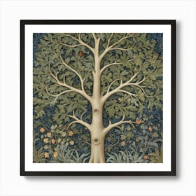 William Morris London Exhibition Poster Tree Of Life Botanical Art Print 2 Art Print