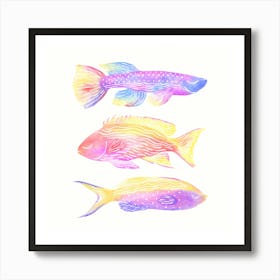 Watercolor Fishes Art Print