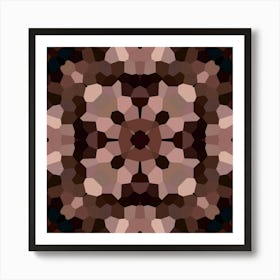 Brown Mosaic Pattern 1 Art Print