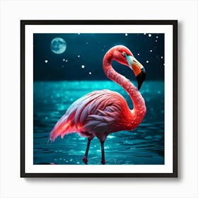 Pink Flamingo Art Print