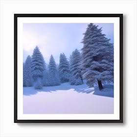 Snowy Forest 12 Art Print