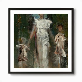 'Mother And Children' Art Print