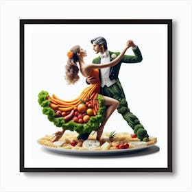 Dance Of The Vegetables 1 Art Print