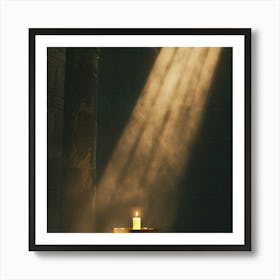 Candlelight In A Church Art Print