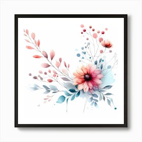 Watercolor Flowers 11 Art Print