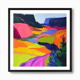Colourful Abstract Bohemian Switzerland National Park Czech Republic 4 Art Print