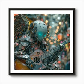 Robot Guitar Player Art Print