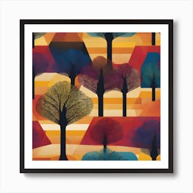 Trees In Autumn Art Print