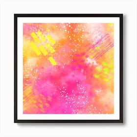 Abstract Explosion 1 Square Art Print