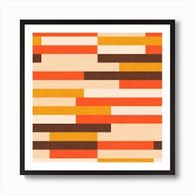 Classic Mid Mod Kilim Stripes Art Print