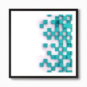 Abstract Cubes Background Art Print