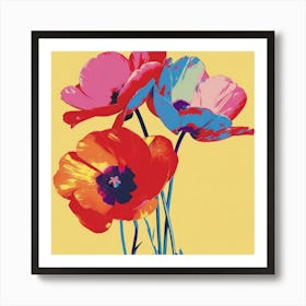 Flowers Pop Art 4 Art Print