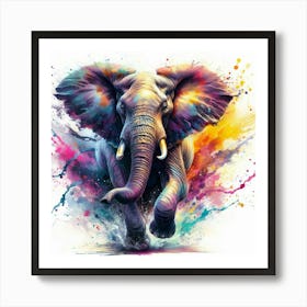 Elephant Painting 4 Art Print
