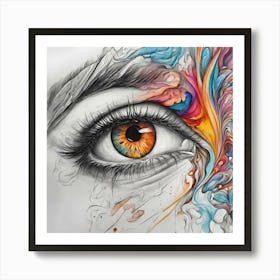 Eye Painting drawings Art Print