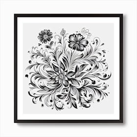 Floral Design Vector 2 Art Print