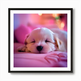 Sleeping Puppy Art Print