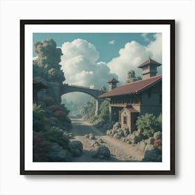 Chinese Village Art Print