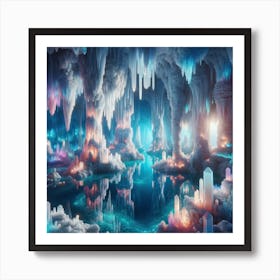 Ice Caves Art Print