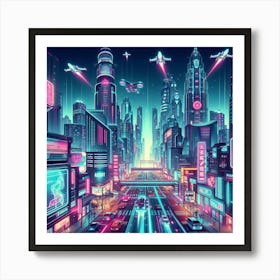 Futuristic City 4 Art Print