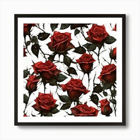 Red Roses Art Print