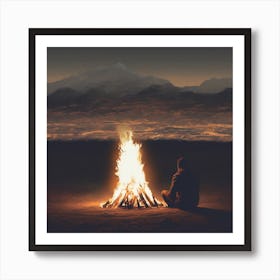 Fire on the mountain  Art Print