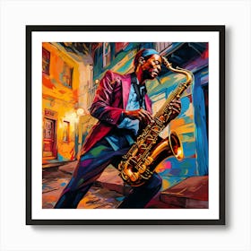 Saxophone Player 25 Art Print