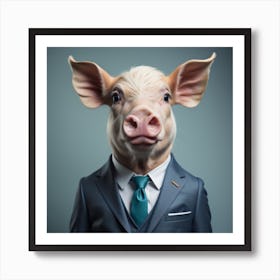 Pig In A Suit 7 Art Print