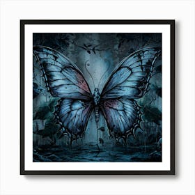 Dark Gothic Grunge Butterfly II 1 Art Print