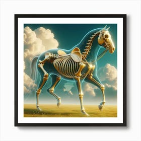 Skeleton Horse Art Print