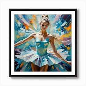 Oil Painting Ballerina Art Print