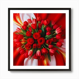 Red Flowers 1 Art Print