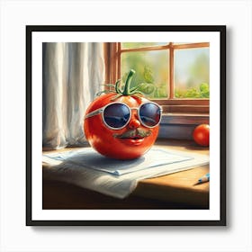 Tomato With Sunglasses 6 Art Print