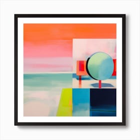 Geometrical Forms Abstract Colorblock Beach 12 Art Print