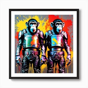 Monkeys In Space Art Print