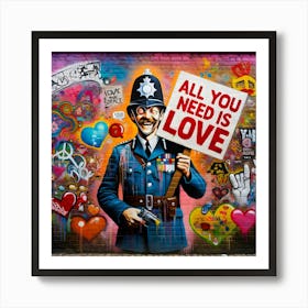 Guardian of Peace: Love in the Streets Art Print
