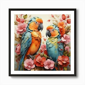 Exotic Birds Art Print 1 Art Print