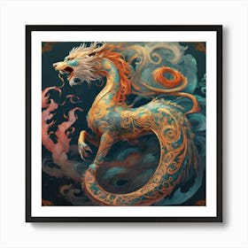 Dragon Art, Dragon Painting, Dragon Art, Dragon Painting Art Print