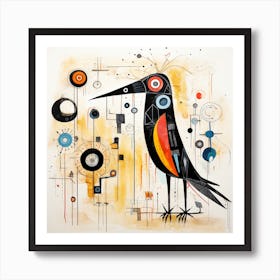 Bird With A Brain Art Print