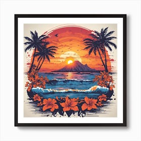 Hawaiian Sunset Art Print