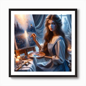 A women in fantasy Art Print