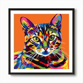 Kisha2849 Bengal Cat Colorful Picasso Style Full Page No Negati 66c410b6 316a 42d2 9461 11ca59be252b Art Print