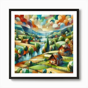 Landscape Painting 7 Art Print