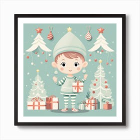 Christmas Elf 7 Art Print