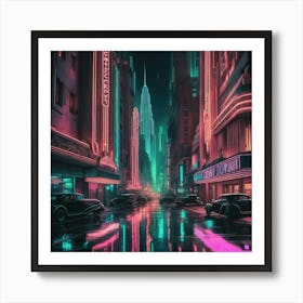 Neon City 11 Art Print