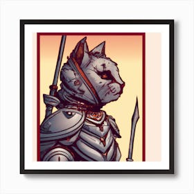 Knight Cat Art Print